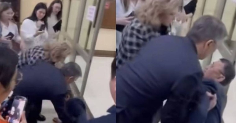 Бас прокурордың орынбасары Шындалиевтің көмекшісі журналистерден қашамын деп шалқасынан құлады (видео)