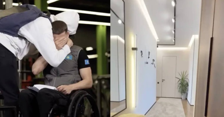 «Өмірде де чемпион»: Маскадағы жігіт арбаға таңылған чемпионға баспана сыйлады 