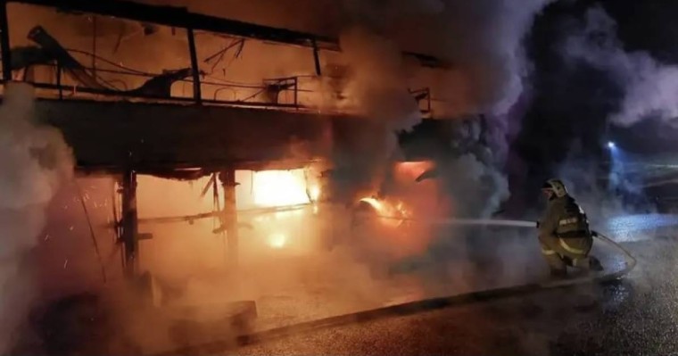 Жамбыл облысында жолаушылар автобусы өртенді