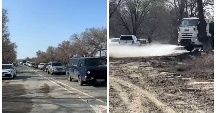 «Министрлер өткенше күттік»: Жетісу облысында әкімдік шенеуніктің әкесін жерлеу үшін жолды жауып тастаған (ВИДЕО)