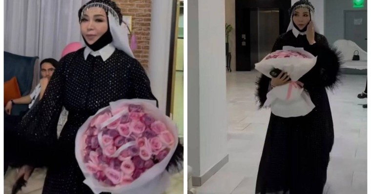 "Қара орамалың қорқынышты": Айнұр Тұрсынбаеваның тойға киіп барған образы сынға қалды