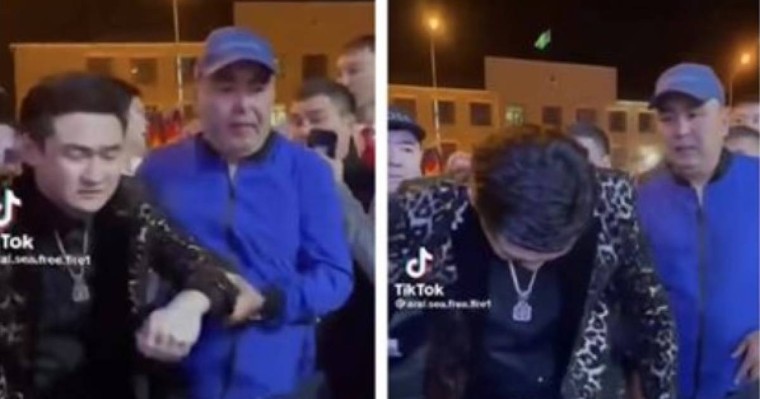 Концертте Төреғалиді итеріп сахнаға шығарған видео пайда болды