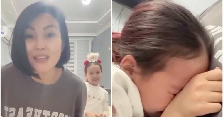 «Сен сияқты әкесіз өскен жоқпын»: Әлеуметтік желіде келіншек тренд түсіремін деп қызын жылатып қойды (ВИДЕО)