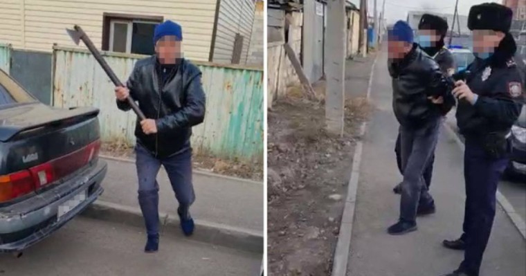 Жеке сот орындаушысына балтамен шабуыл жасады (видео)