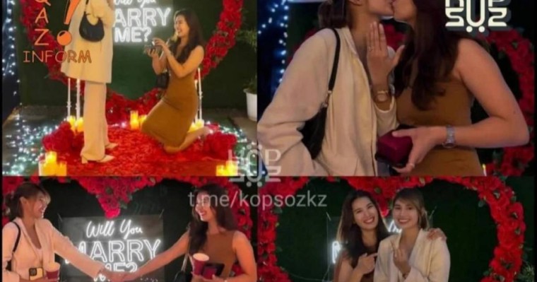 «Елден қуу керек»: Желіде бойжеткендердің бір-біріне үйленуге ұсыныс жасаған видеосы тарады