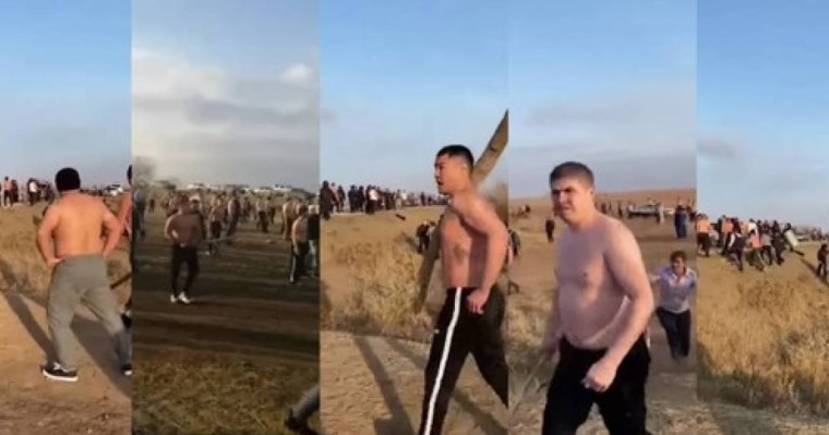 Қазақтар мен күрдтер арасындағы жаппай төбелестің жаңа видеосы пайда болды