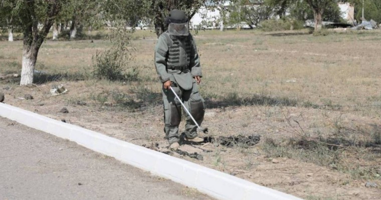 Әскери қоймада жасанды жарылыс жүргізіледі