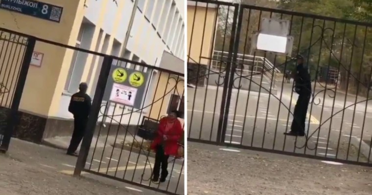 Нұр-Сұлтанда мектептің мас күзетшісі ата-аналарды шошытты (ВИДЕО)