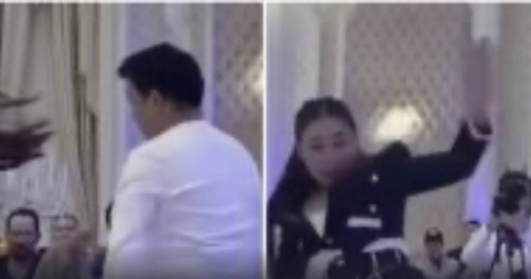 Тойда бойжеткенмен билеп, ерсі әрекет жасаған жігіт жұрттың ашуына тиді (ВИДЕО)