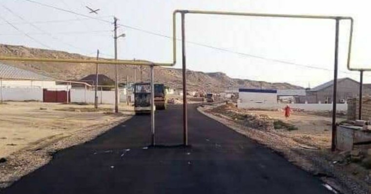 Жол ортасындағы газ құбыры туралы әкімдік түсініктеме берді