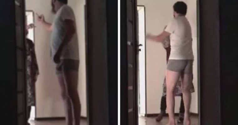 Анасына қол көтерген сақалды ер адам жұртты шошытты (видео)