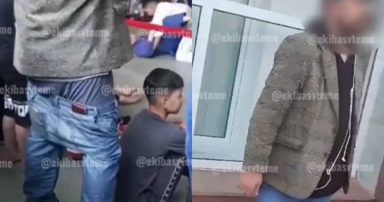 Екібастұзда ер адам шалбарын шешіп, балаларды видеоға түсіріп тұрған (видео)