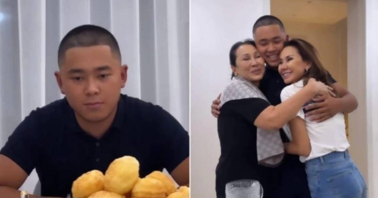 Динара Сәтжан ұлын әскерге шығарып салды