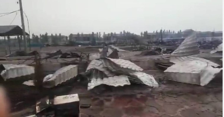 Алакөлдегі өрт: 7 адам зардап шекті