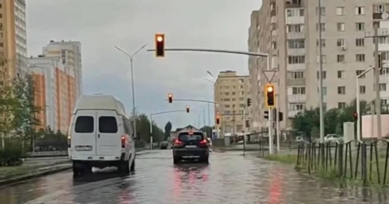 Астана көшелерін тағы да су басты