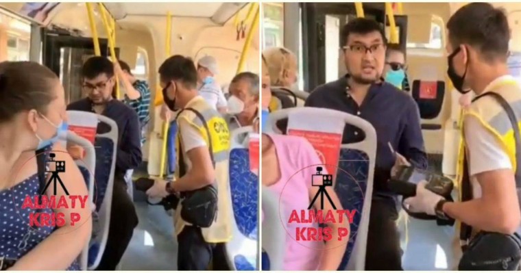 "Коронавирус жоқ, маска тақпаймын": Автобусқа маскасыз кірген жолаушы жұртың ызасына тиді