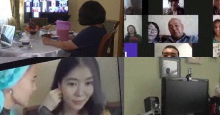 Оралдағы келін, Оңтүстік Кореядағы күйеу бала: Қазақстандықтар онлайн-той жасады