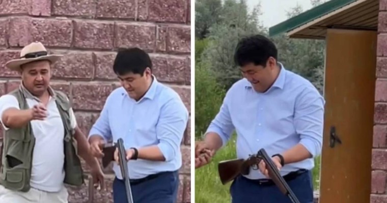 Оқ атып жүрген Талдықорған әкімі желіде қызу талқыға түсті