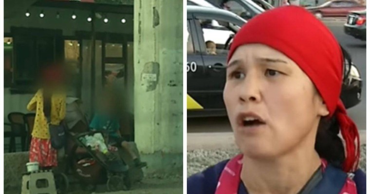 Алматыда көпбалалы ана алты баласына базарда қайыр сұрауға мәжбүрлеуде