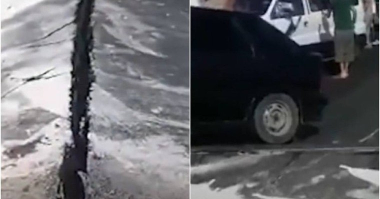 «Қызылорда-Түркістан» ақылы тас жолының цемент плитасы көтеріліп кетті