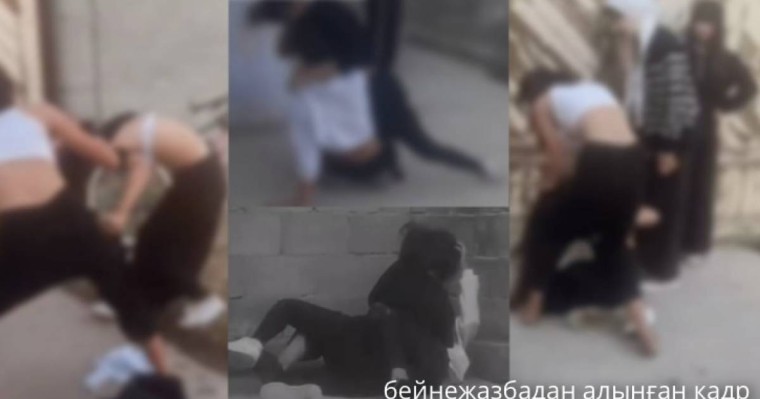 8-сынып оқитын қыздар жігітке таласып шаш жұлысты (ВИДЕО)