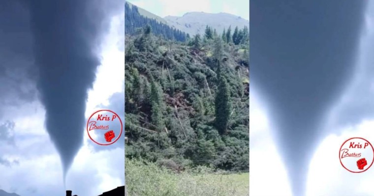 "Ақырзаман деген осы": Алматы облысында түсірілген құйынның видеосы жұртты шошытты