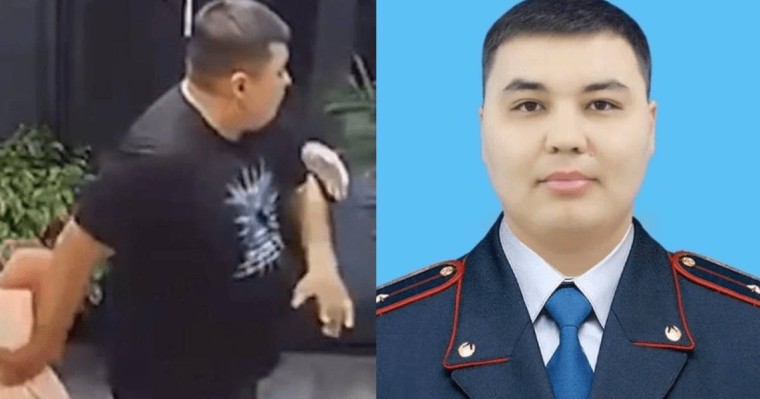 Шымкентте гүл шоғын ұрлап, сатушыны итерген ер адамның экс-полицей екені анықталды