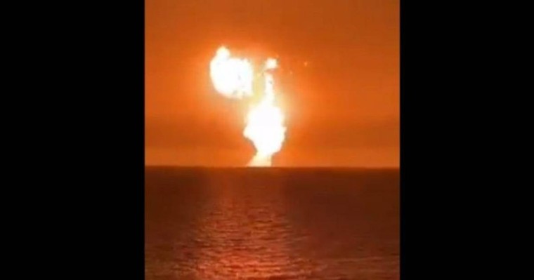 Каспий теңізінде жарылыс болды (видео)