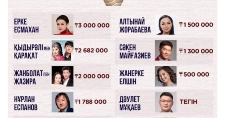 Ерке Есмаханның үш миллион теңгеге тұсау кесетіні рас па?