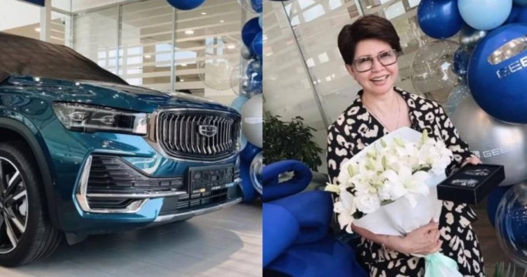 Әли Оқапов анасына су жаңа көлік сыйлады