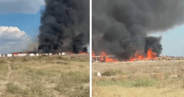 Атырау облысында Теңіз вахталық қалашығында өрт болған