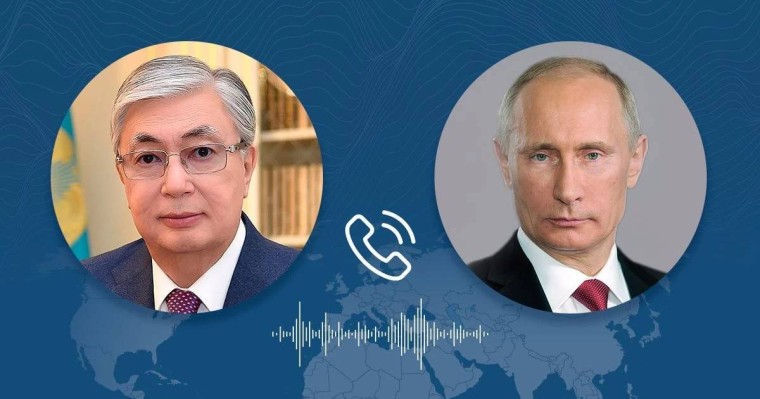 Путин телефон арқылы Тоқаевқа елдегі жағдай туралы мәлімет берді