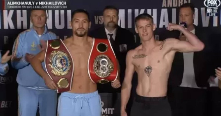 Жәнібек Әлімханұлы жекпе-жек алдындағы салмақ өлшеуден сәтті өтті