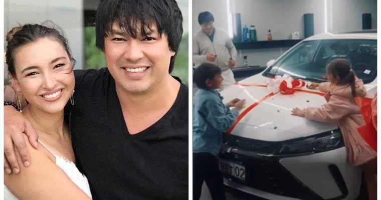 "Осындай жар сыйлағаныңызға рақмет": Бүркіт әйелінің анасына көлік сыйлады