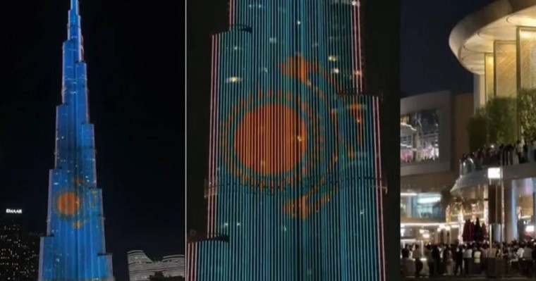 «Бурдж Халифа» Қазақстан туымен безендірілді