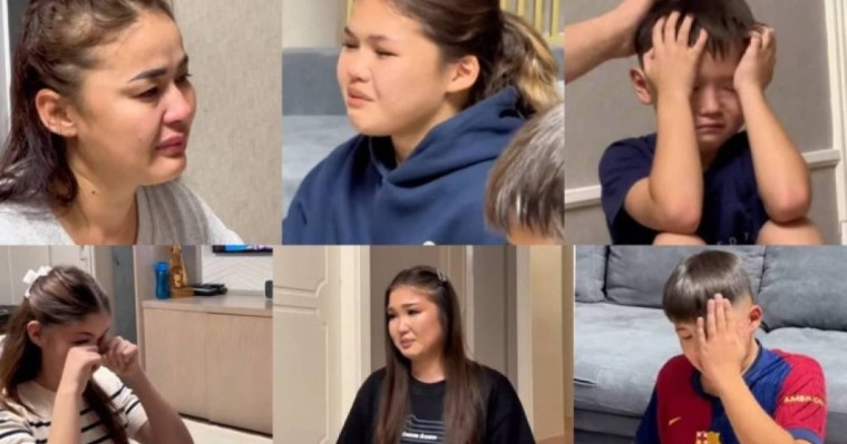 “Әкелеріне өкпелері бар екен” - Қабатовтың балалары ағыл-тегіл жылаған видеолары тарады (ВИДЕО)