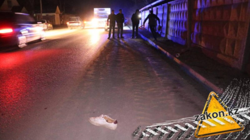 Қаскелең тас жолында көлік қағып кеткен жігіт оқиға орнында қөз жұмды