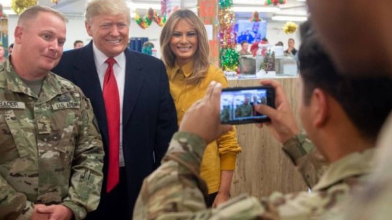 Дональд Трамп Ирактағы АҚШ әскеріне барды