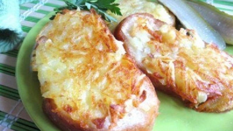 ​Картоп қосып қуырған нан |