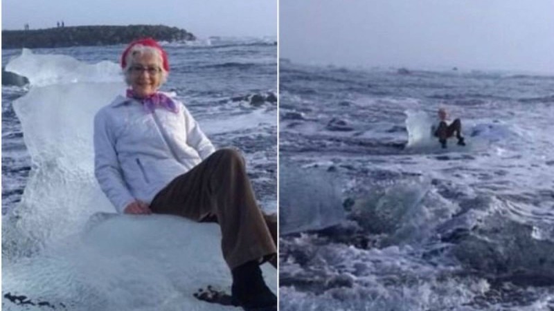 Мұздан жасалған «таққа» отырып суретке түспек болған әйел теңізге ағып кетті (видео) - Қазақстан жаңалықтары