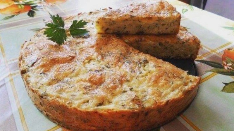 Ірімшік пен картоп қосылған пирог