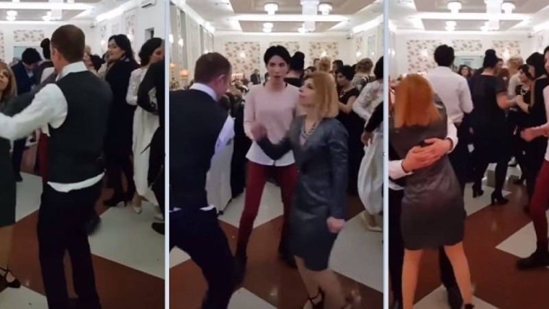 Тойда күйеуін өзге қыздан қызғанған әйел жұртты күлдірді (видео)
            12:53, 23 Сәуір, 2019
        
        Әйелі жас қызбен билеген күйеуінің арасына түсе берді