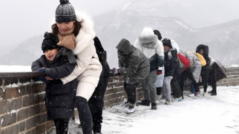 Ұлы Қытай қорғаны "қатып" қалды