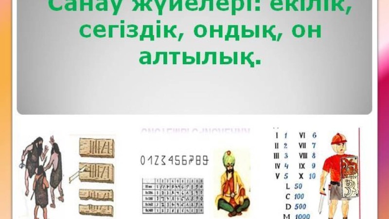 Санау жүйелері екілік,сегіздік, ондық, он алтылық слайд, презентация - Аралас - Презентация на казахском языке - Қазақша презентация