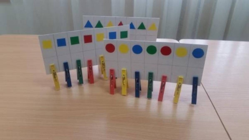 Дидактическая игра «Умные прищепки» - Балабақшадағы ойындар - Bilim