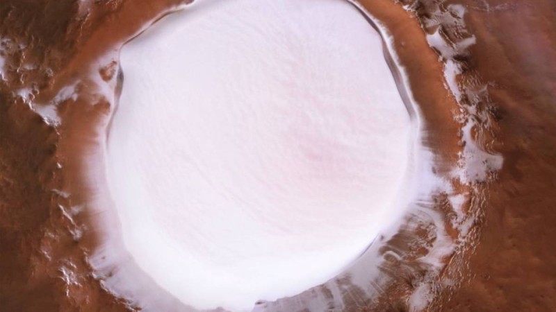 Марстағы су: Mars Express мұз басқан кратер суреттерін жіберді - Білім, ғылым, мәдениет - Bilim