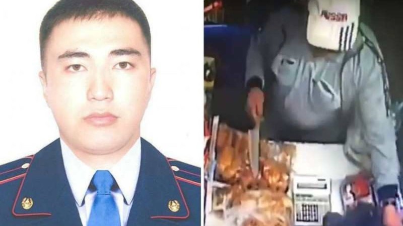 Алматылық полицей сатушыны пышақ кезенген ер адамнан құтқарып қалды (видео)