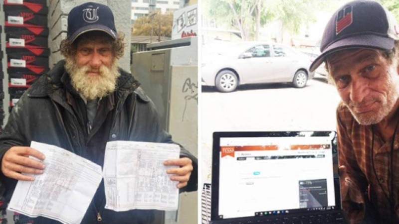 40 жыл бойы қаңғыбас болған ер адам университеттегі оқуына оралған