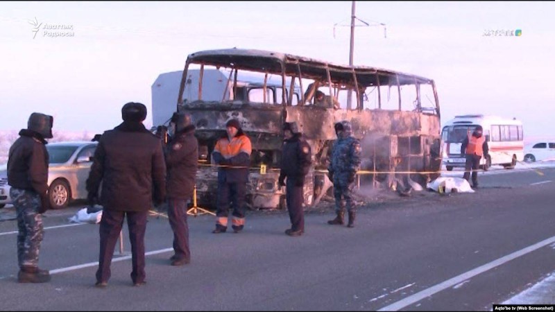 Ақтөбеде өртенген автобус иесі үш жылға сотталды