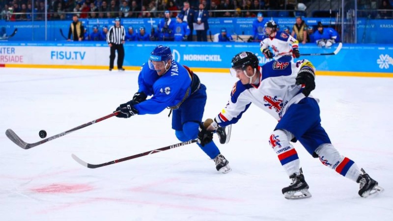 Универсиада ойындары: Қазақстандық хоккейшілер Ұлыбритания құрамасын ойсырата жеңді - Қазақстан жаңалықтары